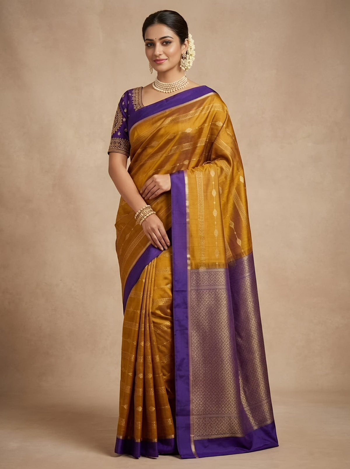 Bashini -Pure Handloom Double-Warp Soft silk Sarees[Silk Mark Certified]