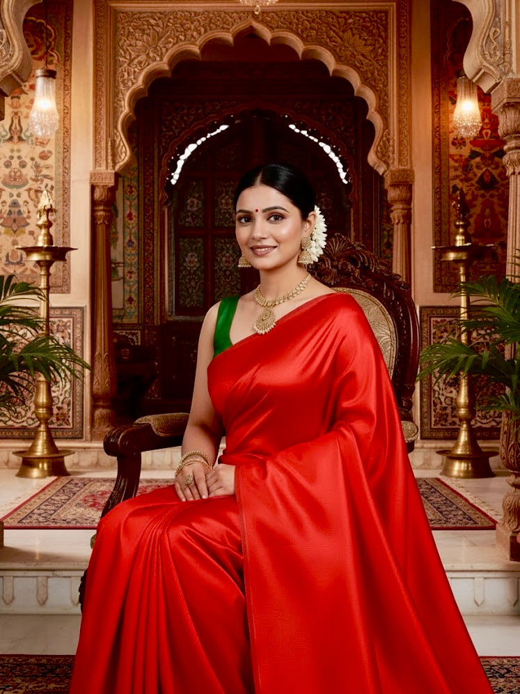 Ranjini – Premium 3-Ply Katan Silk Saree with Blouse Piece (Silkmark Certified) - Thugil