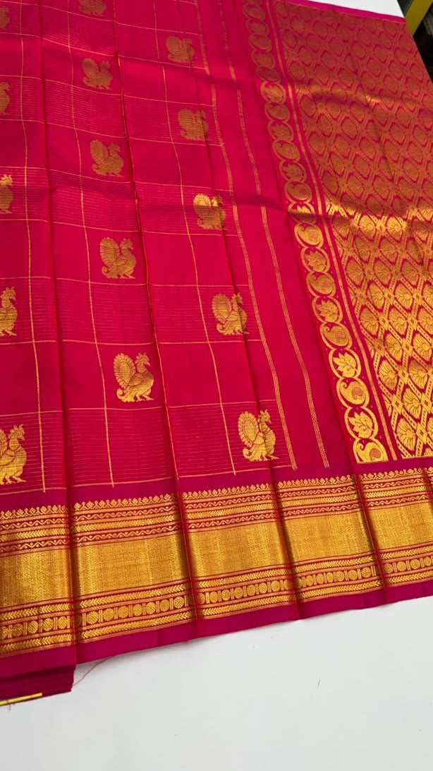 Heera-Thirubuvanam Pure Handloom Silk Saree[Silk Mark Certified]