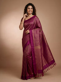 Manjara-Pure Handloom Double-Warp Soft Silk Saree[Silk Mark Certified]