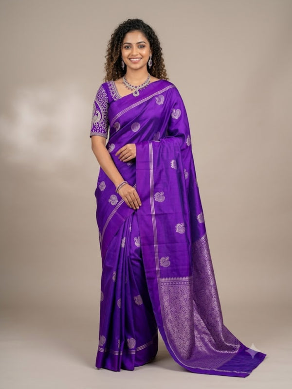 Shrudha-Pure Handloom  Double Warp Soft Silk Saree[Silk Mark Certified]