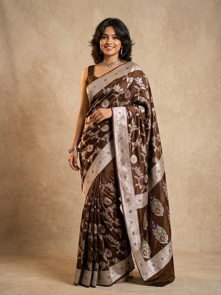Babee -Banarasi Mashru Mina Pure Silk