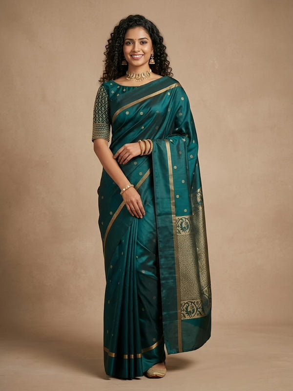 Vijayasri-Pure Handloom  Double Warp Soft Silk Saree[Silk Mark Certified]