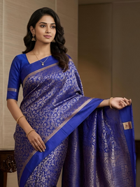 Sarigah -Pure Handloom Double-Warp Soft Silk Saree[Silk Mark Certified ]