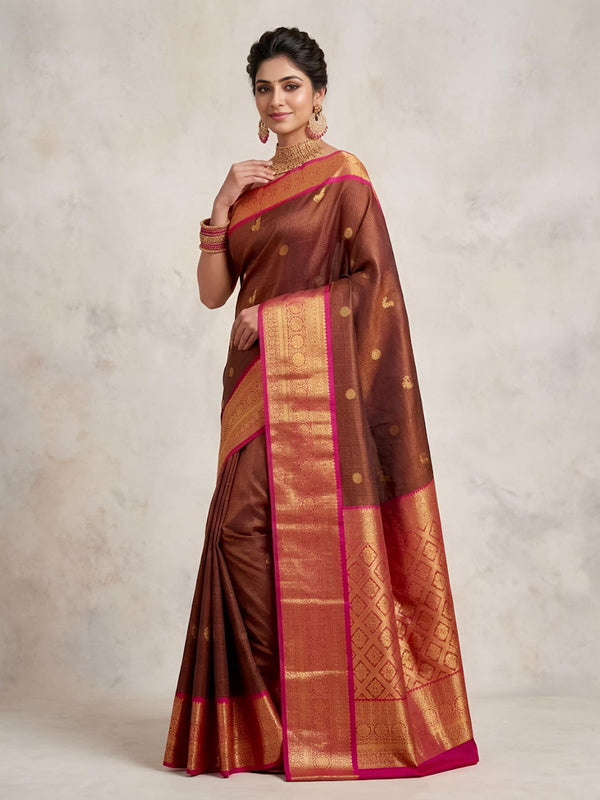 Amirdha-Thirubuvanam Pure Handloom Silk Saree[Silk Mark Certified]