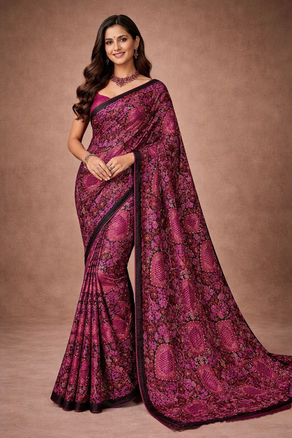 Ahalya-Semi Tussar Chikankari Cutwork Saree
