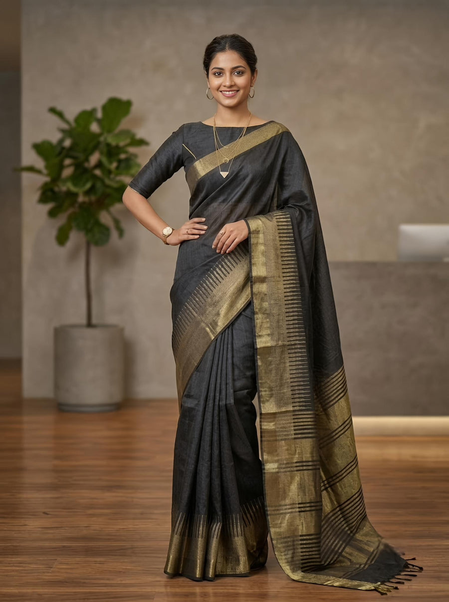 Oviya-Pure Raw Silk (Silkmark Certified)