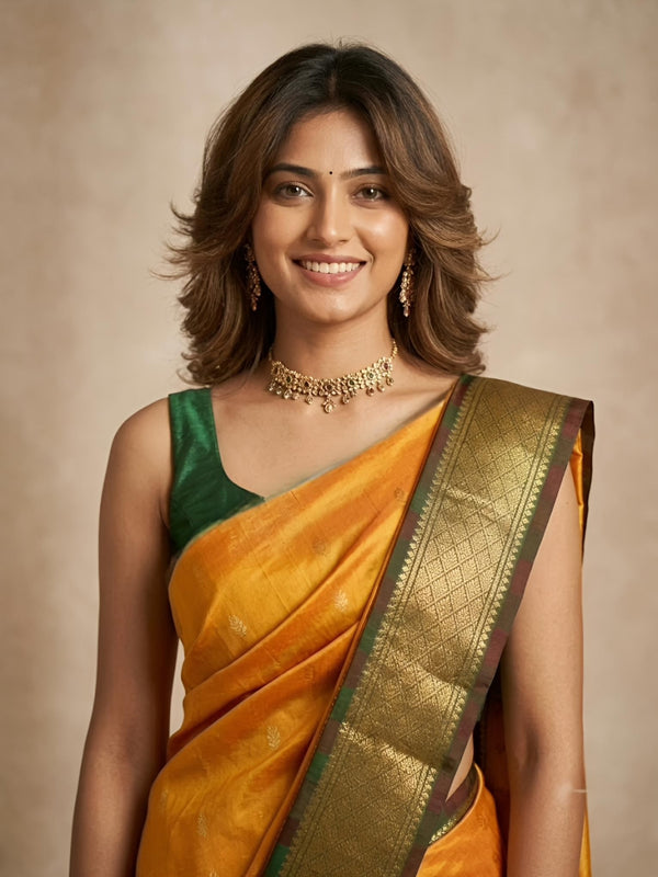 Kulamagal-Thirubuvanam Pure Handloom Silk Saree[Silk Mark Certified]