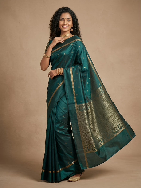 Vijayasri-Pure Handloom  Double Warp Soft Silk Saree[Silk Mark Certified]