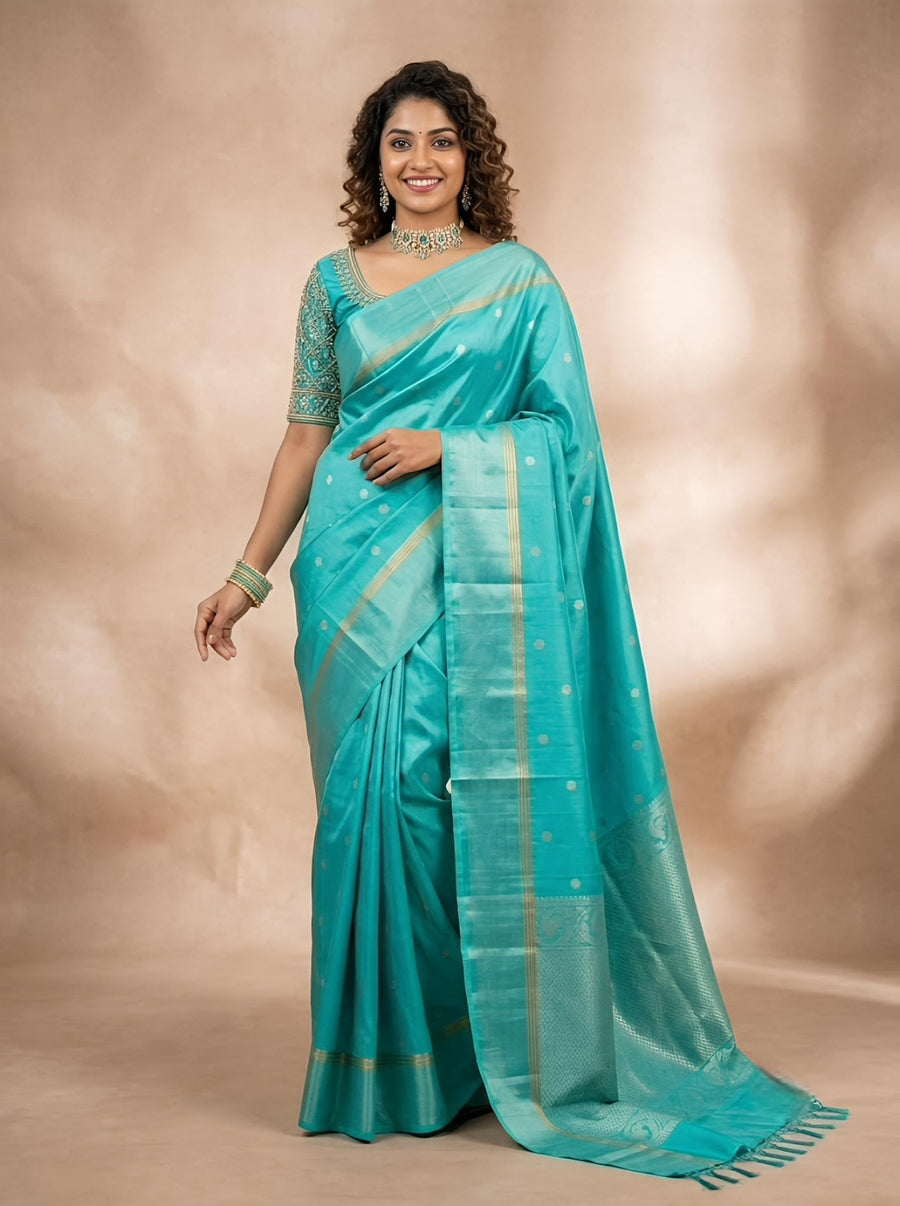 Parasakti -Pure Handloom  Double Warp Soft Silk Saree[Silk Mark Certified]
