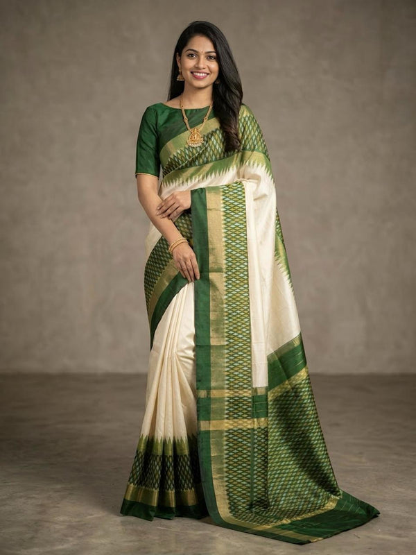 Anushka – Pochampally Double Ikkat Pure Silk Saree (Silk Mark Certified)