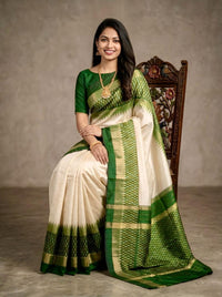 Anushka – Pochampally Double Ikkat Pure Silk Saree (Silk Mark Certified)