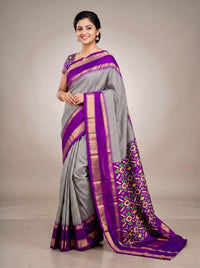 Vinotha– Pochampally Double Ikkat Pure Silk Saree (Silk Mark Certified)