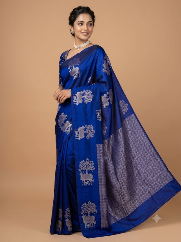 Jagani -Pure Handloom  Double Warp Soft Silk Saree[Silk Mark Certified]