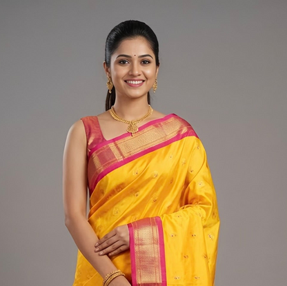 Rani Vaishnavi – Kadiyal Paithani Pure Silk Saree