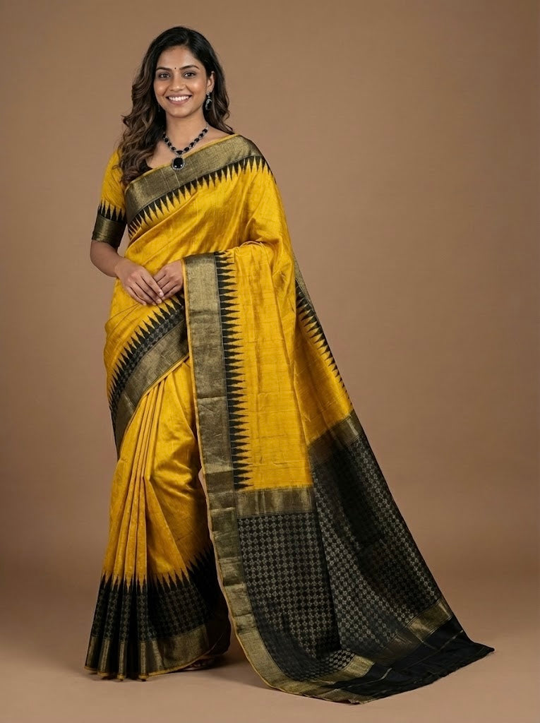Meyazhagi- Pure Raw Silk Saree(Silkmark Certified)