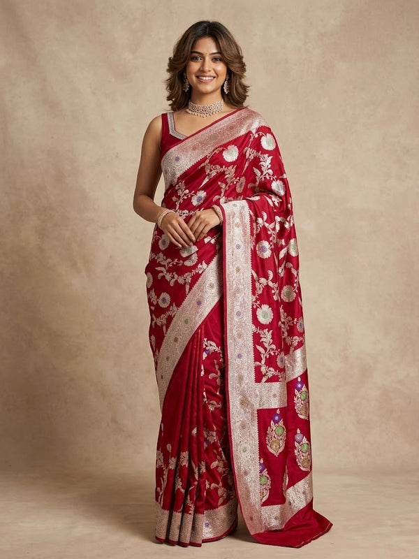 Gambeera -Banarasi Mashru Mina Pure Silk