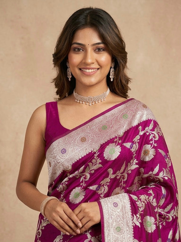 Gauthami-Banarasi Mashru Mina Pure Silk