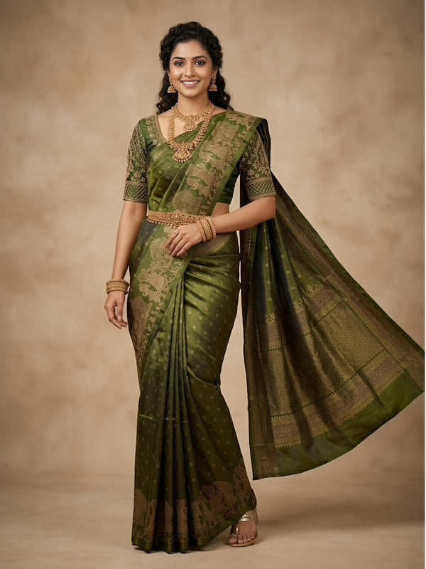Jalani -Pure Handloom  Double Warp Soft Silk Saree[Silk Mark Certified]