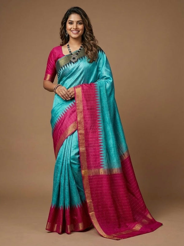 Nachiyar- Pure Raw Silk Saree(Silkmark Certified)