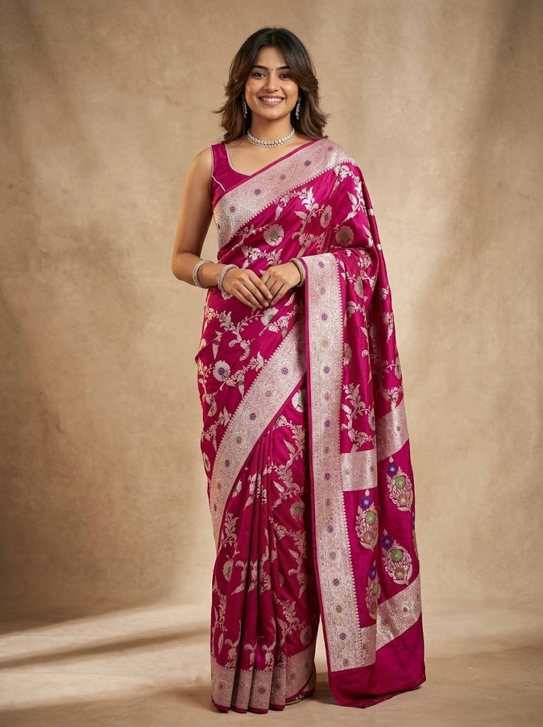 Dorathy -Banarasi Mashru Mina Pure Silk