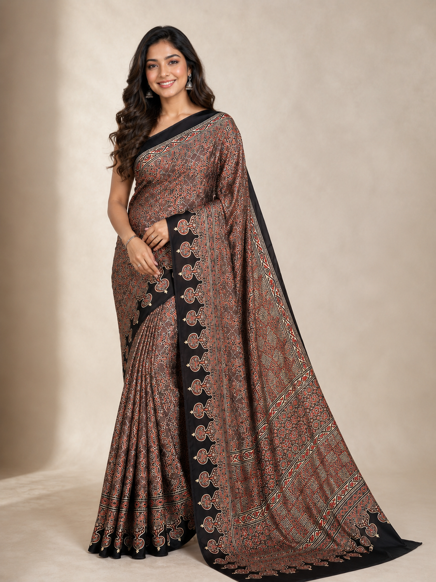 Ishita-  Pure Modal Ajrakh Print