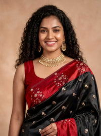 Kamatchi-Banarasi Mashru Mina Pure Silk
