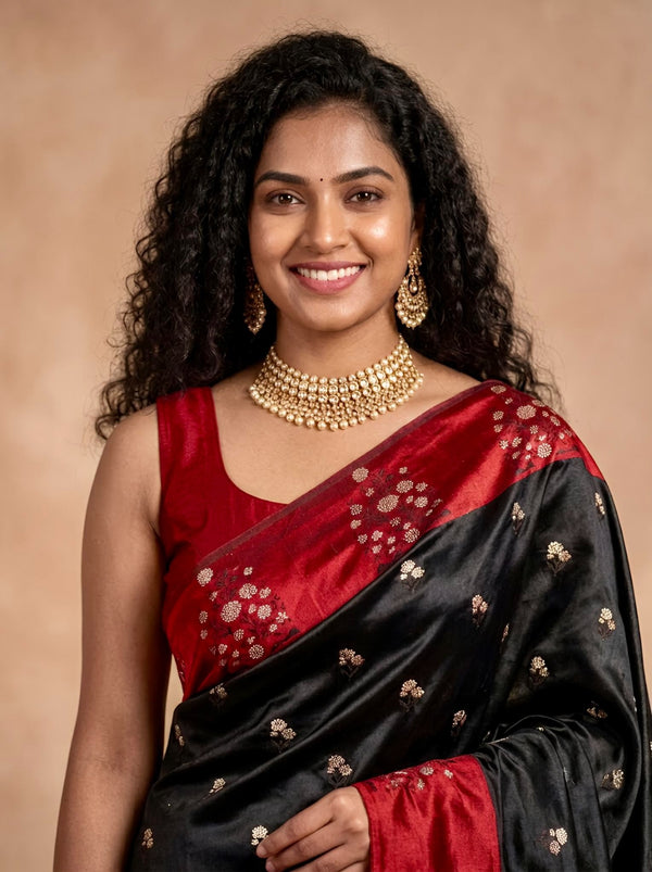 Kamatchi-Banarasi Mashru Mina Pure Silk