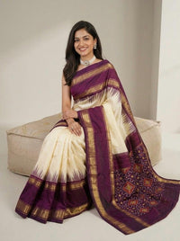 Shivika – Pochampally Double Ikkat Pure Silk Saree (Silk Mark Certified)