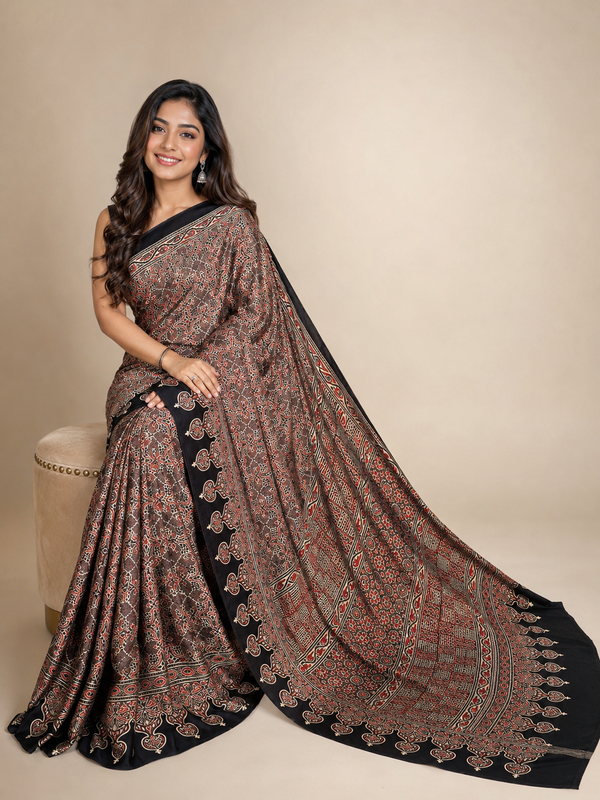 Ishita-  Pure Modal Ajrakh Print