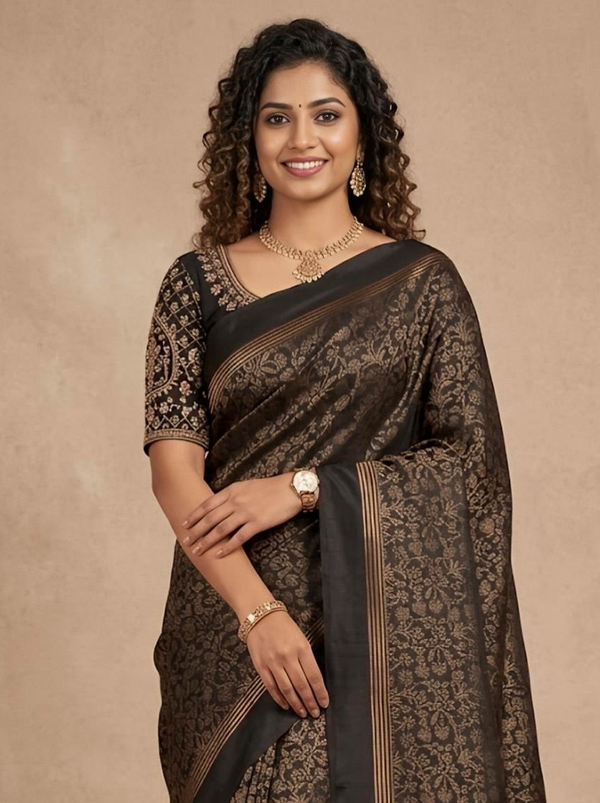 Rajathi -Pure Handloom Double-Warp Soft Silk Saree[Silk Mark Certified]