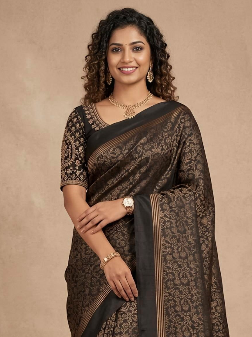 Rajathi -Pure Handloom Double-Warp Soft Silk Saree[Silk Mark Certified]