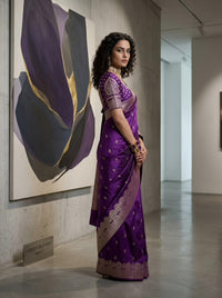 Nayagi -Banarasi Handloom Mashru Katan Silk Saree
