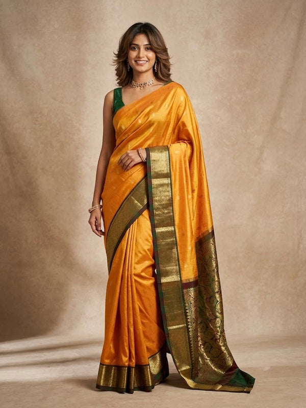 Kulamagal-Thirubuvanam Pure Handloom Silk Saree[Silk Mark Certified]