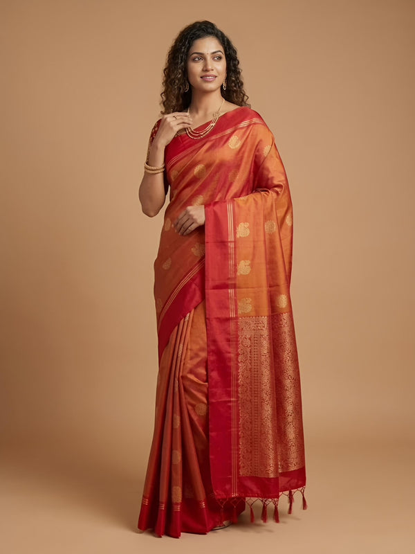 Rosa -Pure Handloom  Double Warp Soft Silk Saree[Silk Mark Certified]