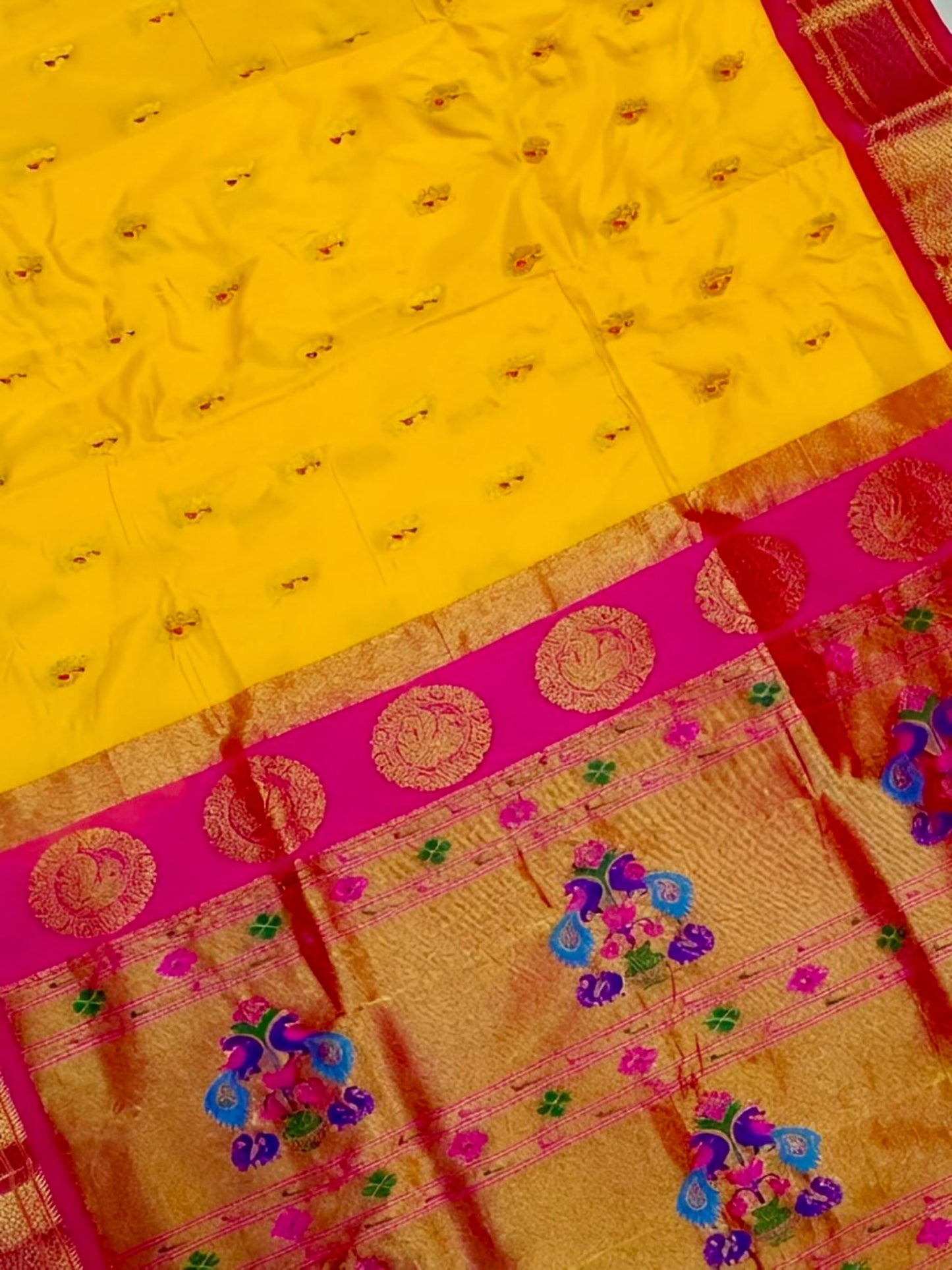 Rani Vaishnavi – Kadiyal Paithani Pure Silk Saree