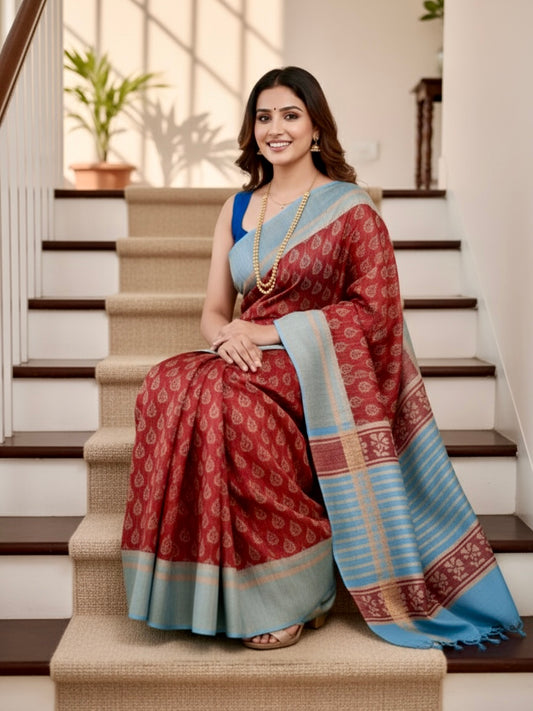 Shravya Pure Tussar Ghicha Silk