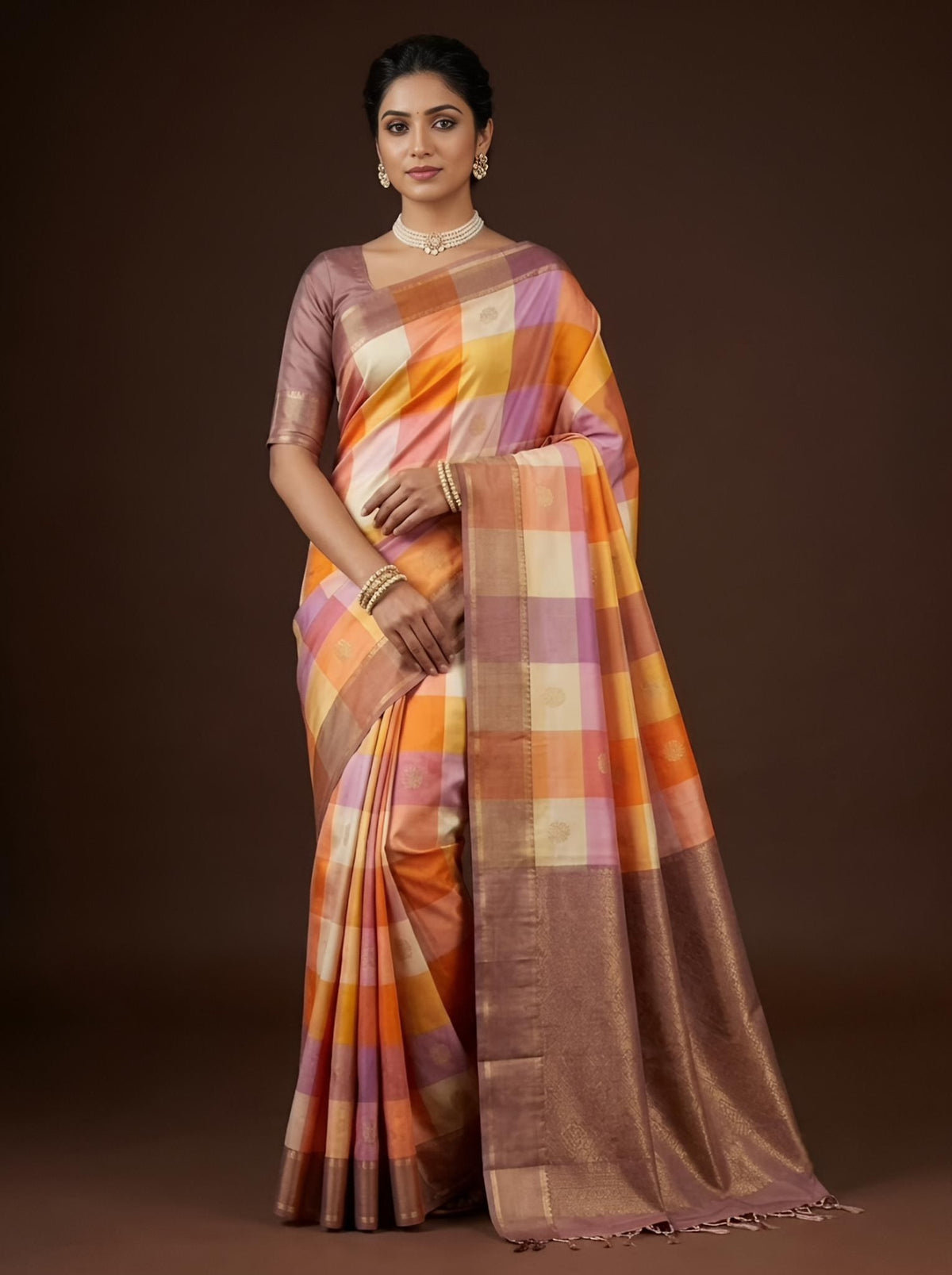 Bindu-Pure Handloom Double-Warp Soft silk Sarees[Silk Mark Certified]