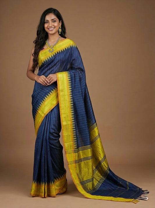 Megana- Pure Raw Silk Saree(Silkmark Certified)