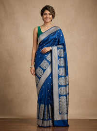 Nisma -Banarasi Handloom Mashru Katan Silk Saree