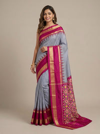 Delna – Pochampally Double Ikkat Pure Silk Saree (Silk Mark Certified)