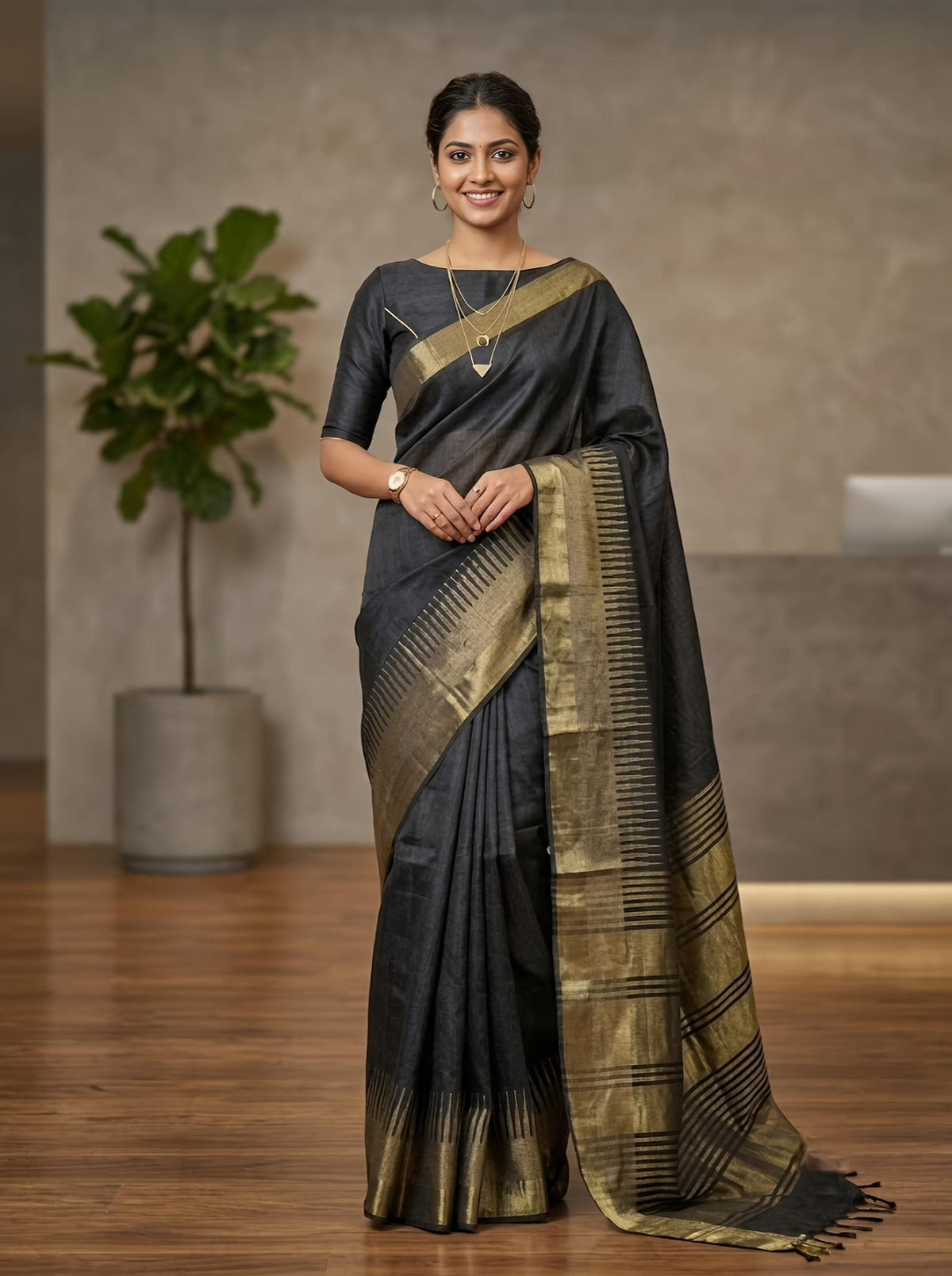 Oviya-Pure Raw Silk (Silkmark Certified)