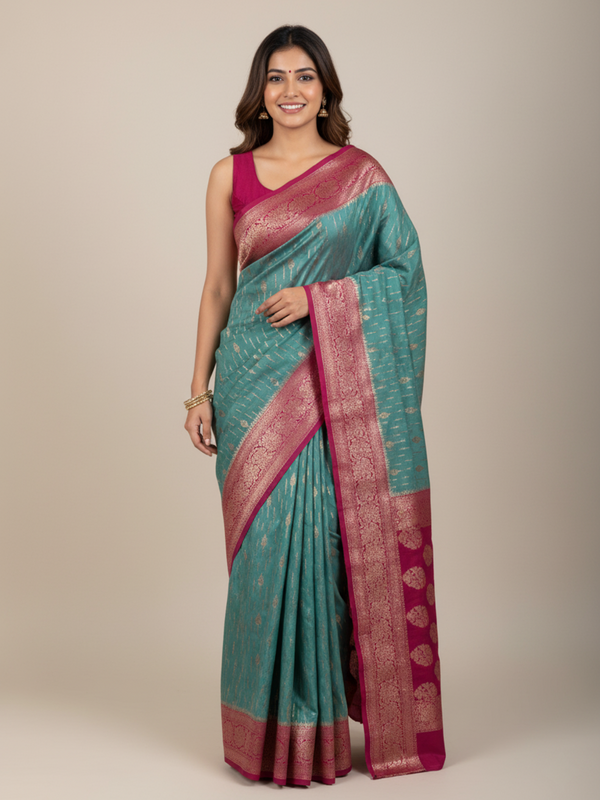 Ira – Banarasi Katan Georgette Saree - Thugil