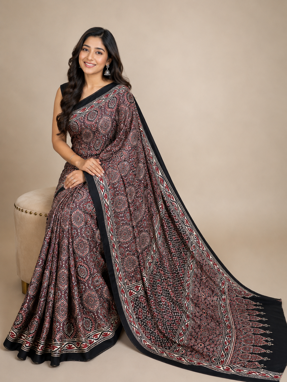 Sonika -  Pure Modal Ajrakh Print