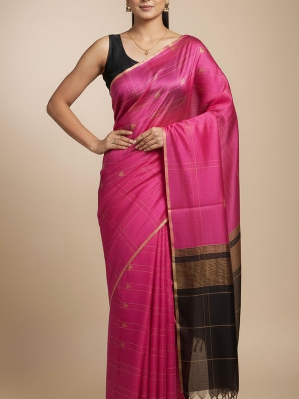 Dhanyasri- Premium Semi Tussar Silk Saree - Thugil