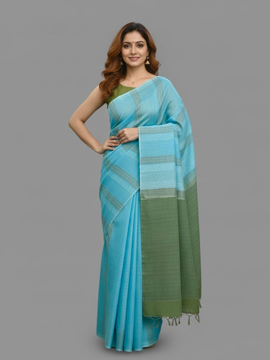 Aarohi - Premium Semi Tussar Silk Saree