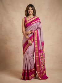 Nasira – Pochampally Double Ikkat Pure Silk Saree (Silk Mark Certified)