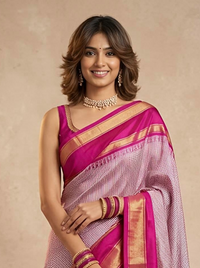 Nasira – Pochampally Double Ikkat Pure Silk Saree (Silk Mark Certified)