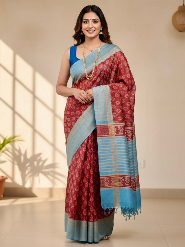 Shravya Pure Tussar Ghicha Silk - Thugil