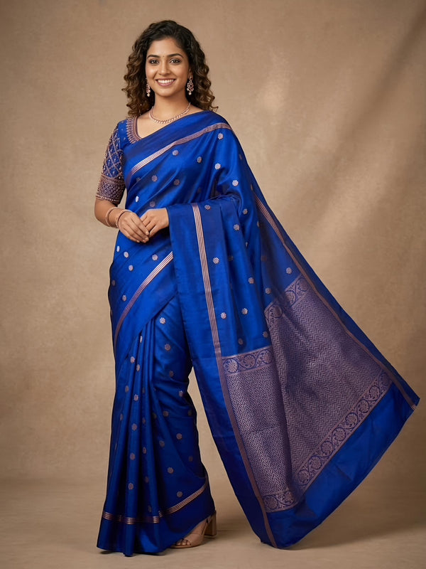 Jameela -Pure Handloom  Double Warp Soft Silk Saree[Silk Mark Certified]